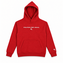 Load image into Gallery viewer, Politics Per Usual Hooded Sweatshirt
