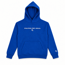 Load image into Gallery viewer, Politics Per Usual Hooded Sweatshirt
